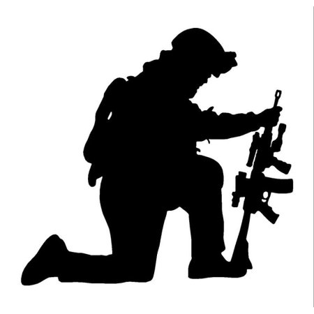Силуэт военного