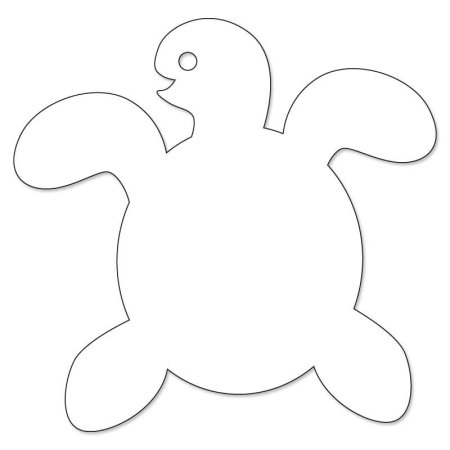 Шаблон черепахи для вырезания