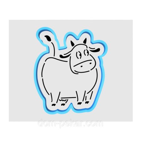 Синий трактор трафарет для пряников