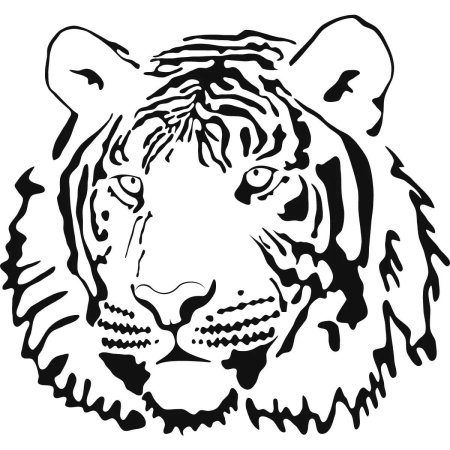 Трафарет картинка изображения тигра (48 фото)