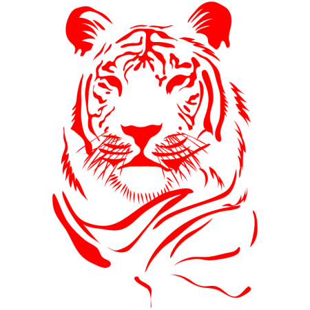 Тигр трафарет