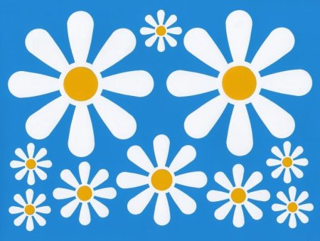 Трафарет ромашки для вырезания из бумаги