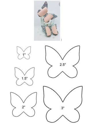 Трафареты для заколок из фоамирана