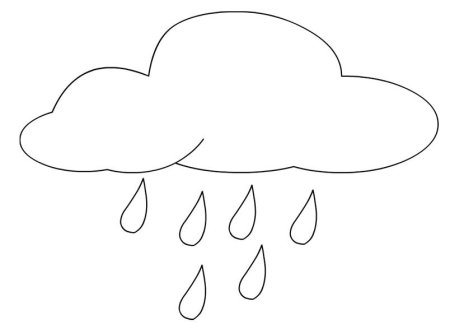 Тучка раскраска для детей