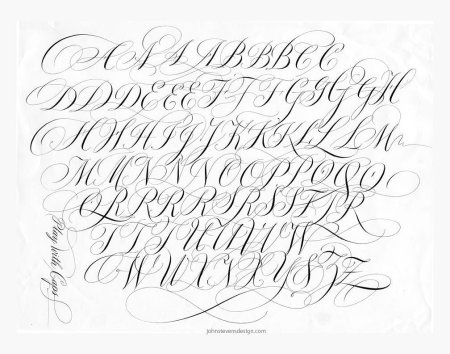 Каллиграфия шрифт Copperplate