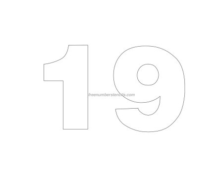 Цифра 19 красивая