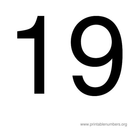 Цифра 19 красивая