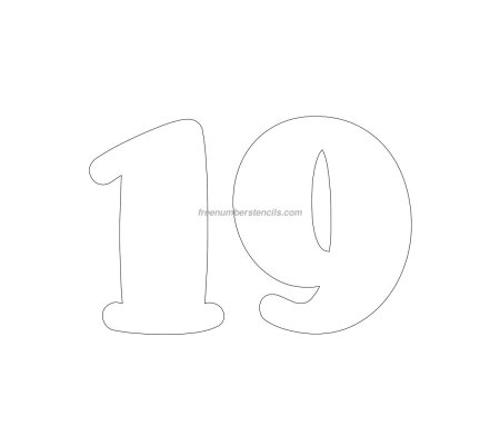 Цифра 18 трафарет
