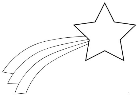 Звезда раскраска для детей