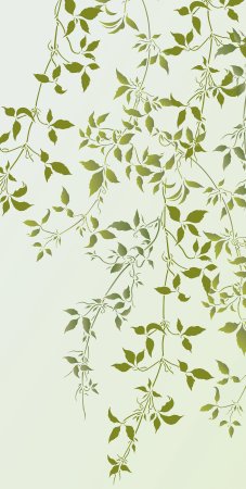 Трафарет листья для стен