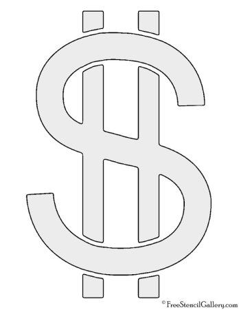 Доллар трафарет