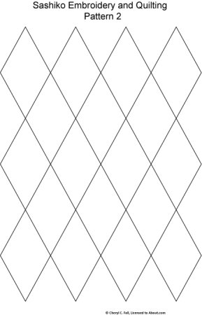 Образцы трафаретов ромбики