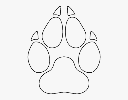 Кошачьи лапки трафарет