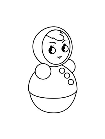 Неваляшка раскраска для детей