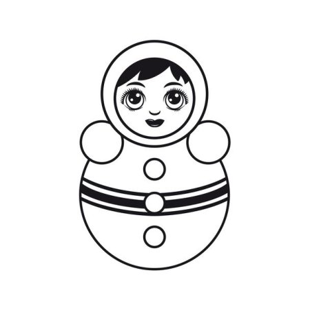 Неваляшка раскраска