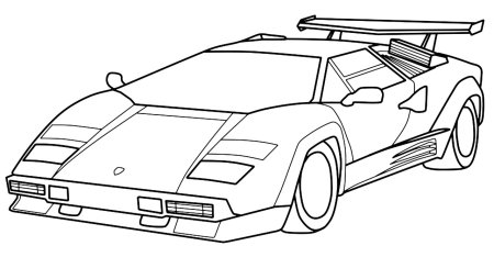 Lamborghini Countach раскраска