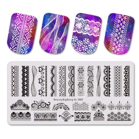 Штамп+скрапер для стемпинга BEAUTYBIGBANG Rose Metal Stamper XL 4 см