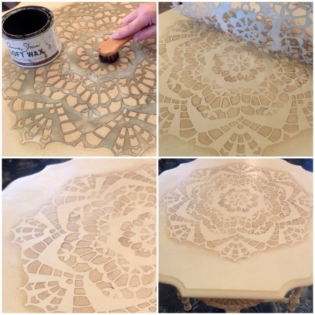 Декор мебели кружевом