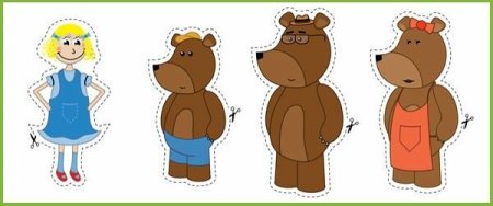 Аппликация три медведя