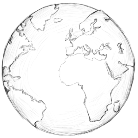 Трафарет земли для детей