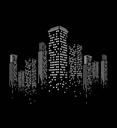 Силуэты домов города