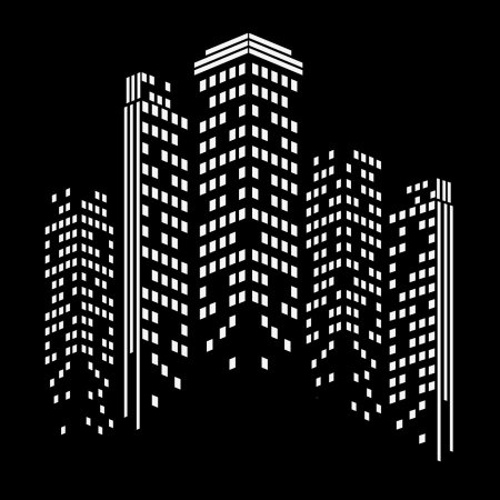 Трафарет ночного города