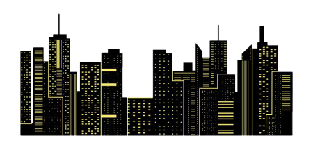 Силуэты домов города
