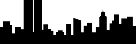 Трафарет ночного города