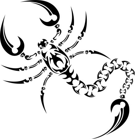 Трафарет скорпиона для вырезания (46 фото)
