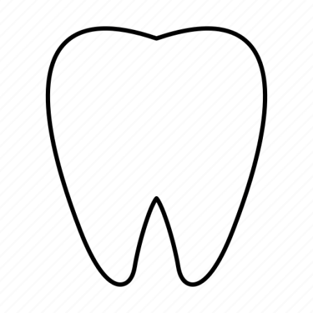 Зуб трафарет