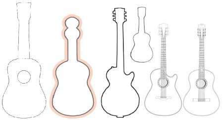 Шаблон гитары les Paul