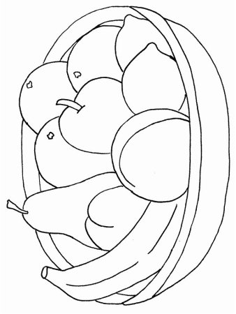 Фрукты. Раскраска