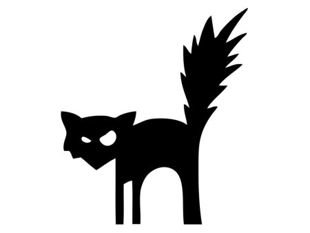 Силуэт кота на Хэллоуин