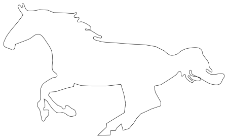 Вытынанка конь