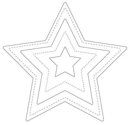 Трафарет звезда для торта