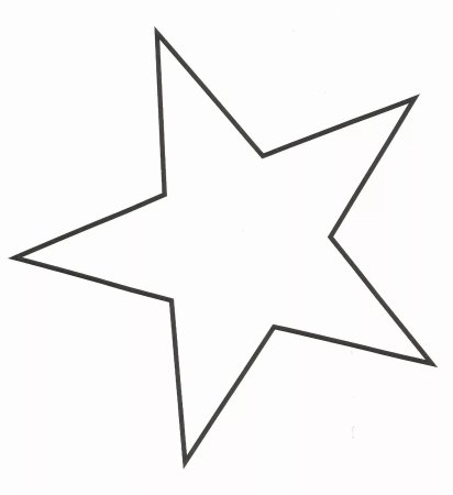 Пятиконечная звезда трафарет на а4
