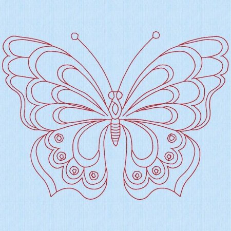 Трафарет бабочки для джутовой филиграни