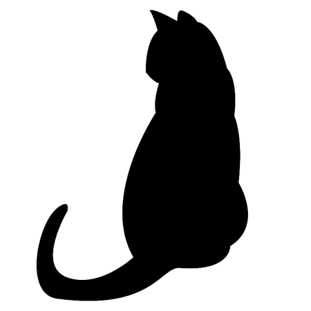 Черная кошка силуэт