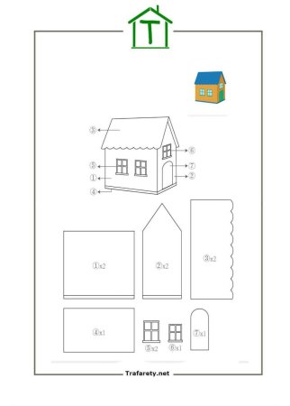 Трафареты для 3д ручки домик