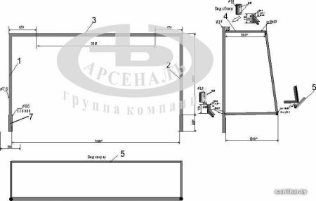 Футбольные ворота 5х2 чертеж