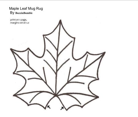 Симметричный кленовый лист шаблон