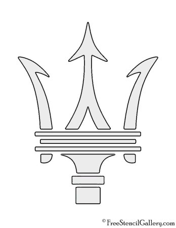 Трезубец трафарет