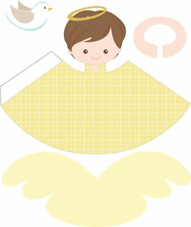 Ангелочек аппликация для детей