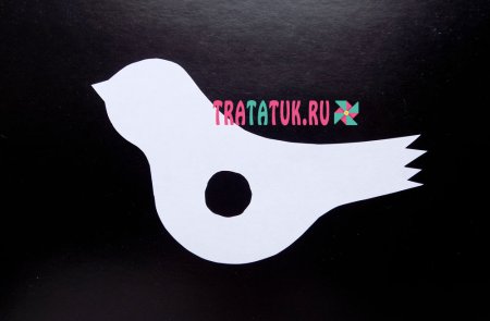 Птичка с помпоном шаблон