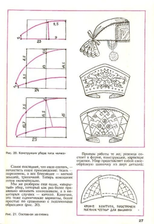 Выкройка диадемы кокошника