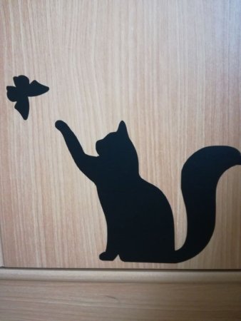 Силуэты кошек на стену