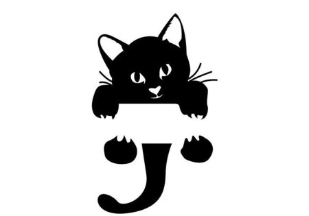 Трафарет кошки