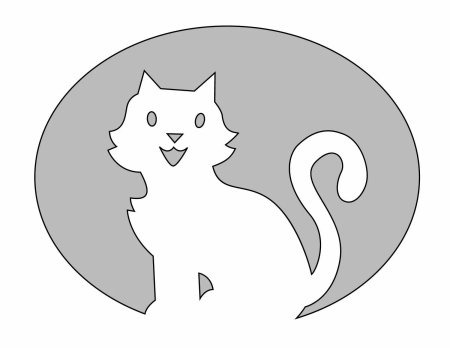 Трафарет кота для вырезания из бумаги