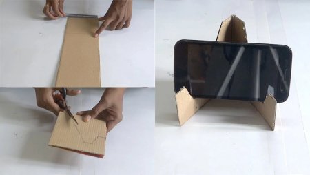 Подставка для телефона из картона