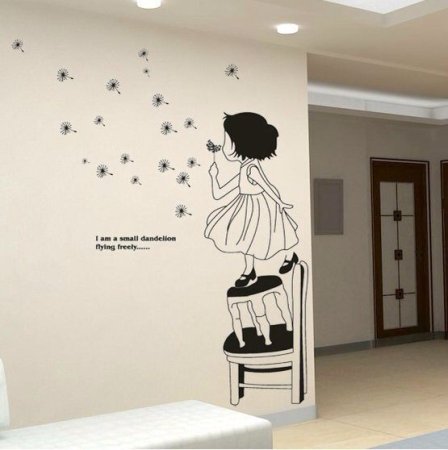 Контурные рисунки на стене
